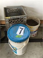 2 Milk cartons & 12-12-12 Fertilizer 6gal bucket
