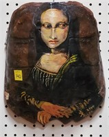 Mona Lisa Painting on Turtle Shell