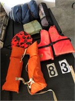 Sleeping Bag , Tarp & Inflatable Camp Mat , Vest