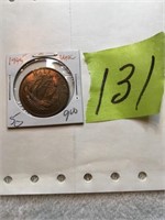 British half penny Uncirculated 1945