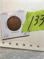 British half penny (MS62) 1945