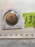 1958 Belgium Commemortive .835 silver