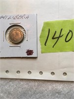 1941 Liberia 1/2 cent