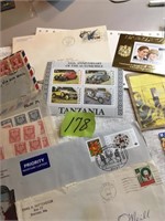 Collection of World stamps on paper