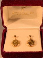 Pr. 14k Gold Earrings Maxmillian of Mexico