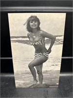 Lovely Lady on Beach in Bikini Photo Card-5"