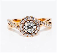 Jewelry 14kt Rose Gold Diamond Ring