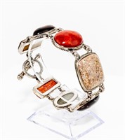 Jewelry Sterling Silver Stone Bracelet