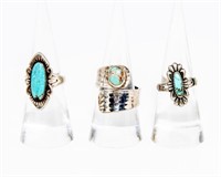 Jewelry Sterling Silver Turquoise Rings