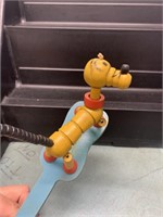 Vintage Fisher-Price Pluto Disney Push Puppet Toy