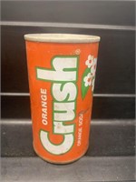 Vintage Orange Crush Flat Top Metal Can
