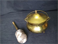Vintage Brass Smudge Pot / Cauldron Fire Starter