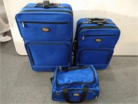 Oleg Cassini Travel Luggage 3pc Blue