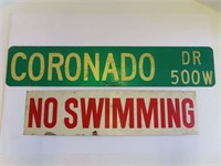 No Swimming & Coronado Signs