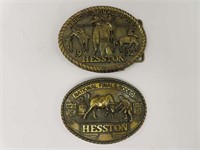 1981, 82 Hesston Belt Buckles