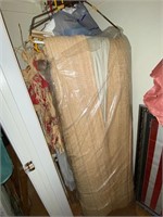 CURTAINS, SOME HEAVY VTG WOOD IRONING BOARD