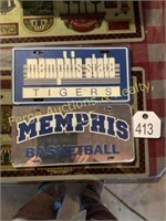 MEMPHIS STATE TIGERS LICENSE PLATE (2)