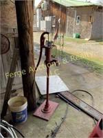 RED ANITQUE WATER PUMP
