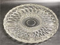 Large glass divided serving dish 11 inches in