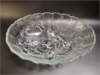 Vintage Indiana Glass Footed Fruit Bowl