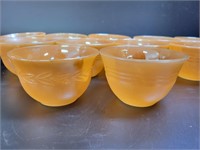11 Anchor Hocking Fire King Peach Luster Cups