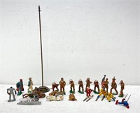 Tootsie toy Manoil die-cast railroad military skii