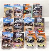 Matchbox Twelve Jeep trucks Mint on Card