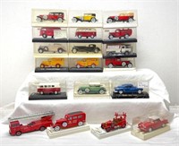 Sixteen Solido die-cast vehicles in packages