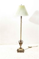 Art Deco 3-Light Floor Lamp w/ Stone Base