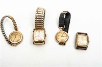 4 Vintage Watches- Elgin, Hamilton, Imperial