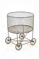 Vintage Wire Laundry Cart