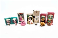 7 IOB Hallmark Keepsake Barbie, Bears, & Santa