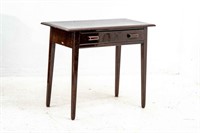 Brown Painted Maple Rounded Edge Writing Desk