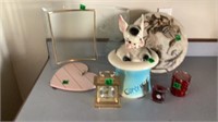 Rabbit Cookie Jar, Picture Frame etc