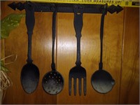 Cast iron the utensils