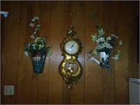 A clock in wall decorations