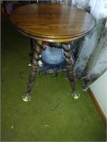 Table with possibly crisp crystal balls on the