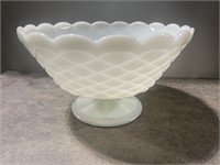 White glass bowl