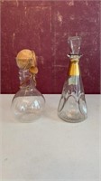 2 Glass decanters