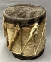 Animal Fur Drum Ethnographic Musical Instrument