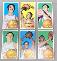 6 1970-71 Basketball Cards New York Knicks HOFers
