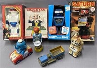 Tin Toys; Robots; Cragstan Roulette etc