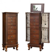 $260 Wooden Jewelry Cabinet Storage Organizer With