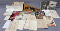 Paper Ephemera Lot incl Military Civil War Related