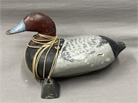 Carved & Painted Wood Duck Decoy Sportsman