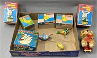 Tin Litho & Plush Wind-Up Toys Lot Collection