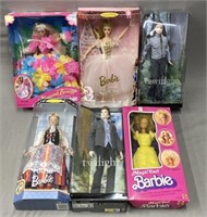 6 Barbie Dolls Boxed