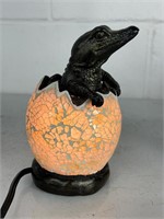 Baby Crocodile in Egg Table Lamp, 7 Inch