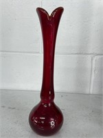 Vintage Viking Swung Vase Ruby Red Test Tube c1970