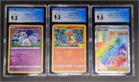 3 Graded Pokemon Cards